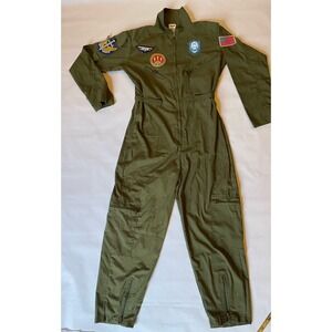 Top Gun Maverick Goose Flight Suit Unisex Adult S Olive Green Cosplay Costume